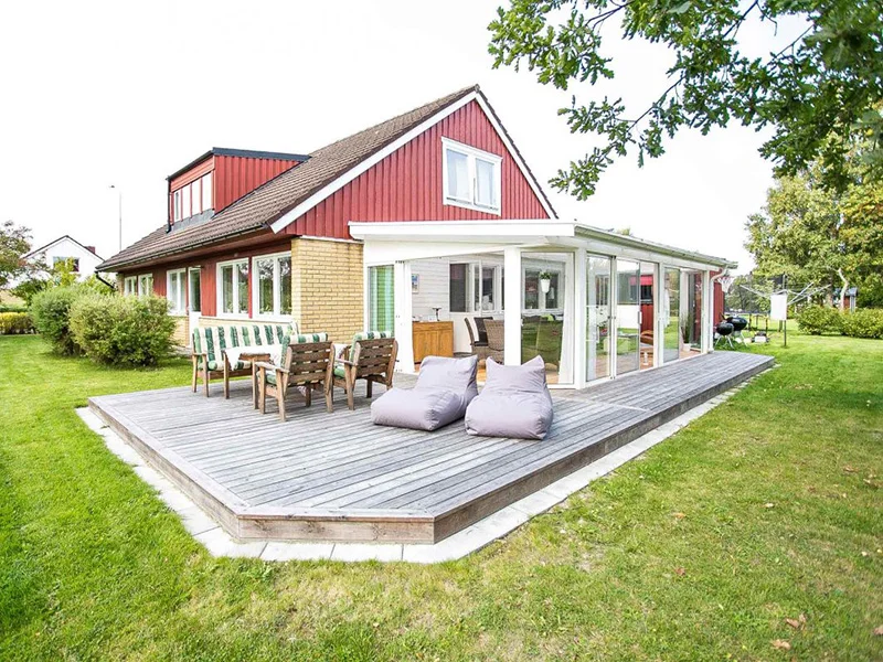Altanbyggnation med belysning Alvsjo Langsjo