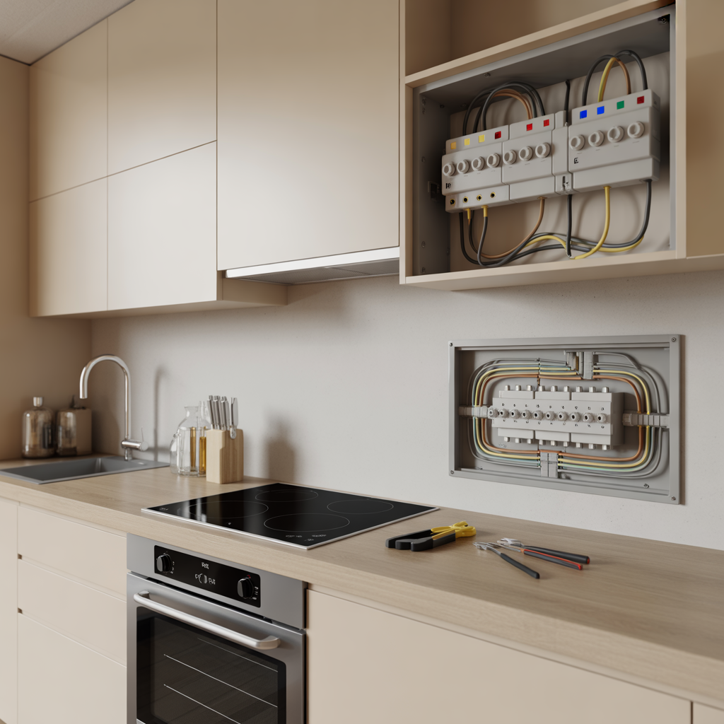 anslut spis och induktionshall regler sakring kostnad